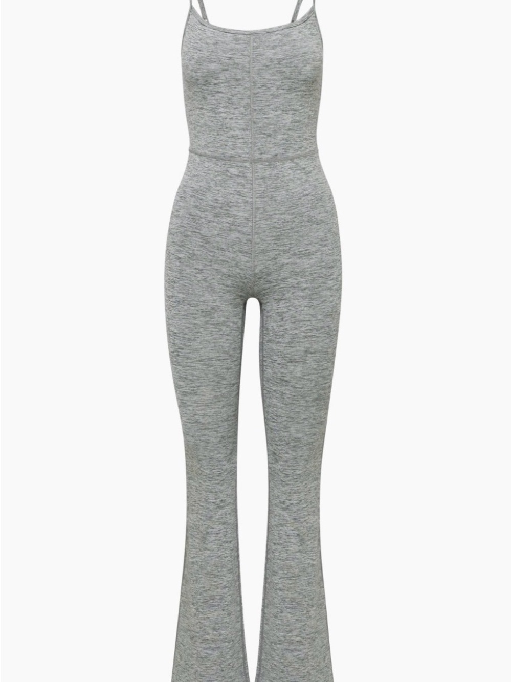 Wilfred Heather Gray Knit Flared-Strap Jumpsuit